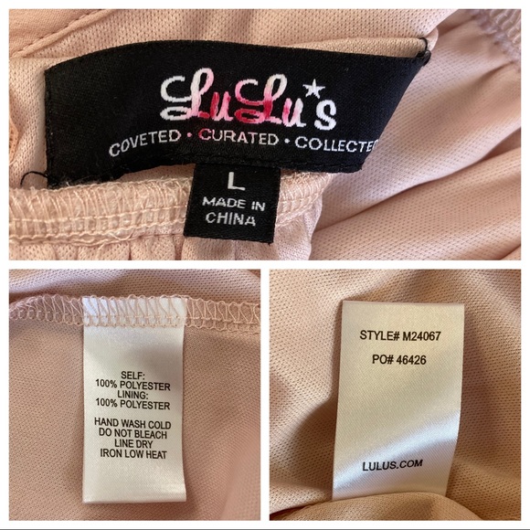 NWT Lulu’s Blush Pink Lace Open Back Party Dress - Picture 10 of 10